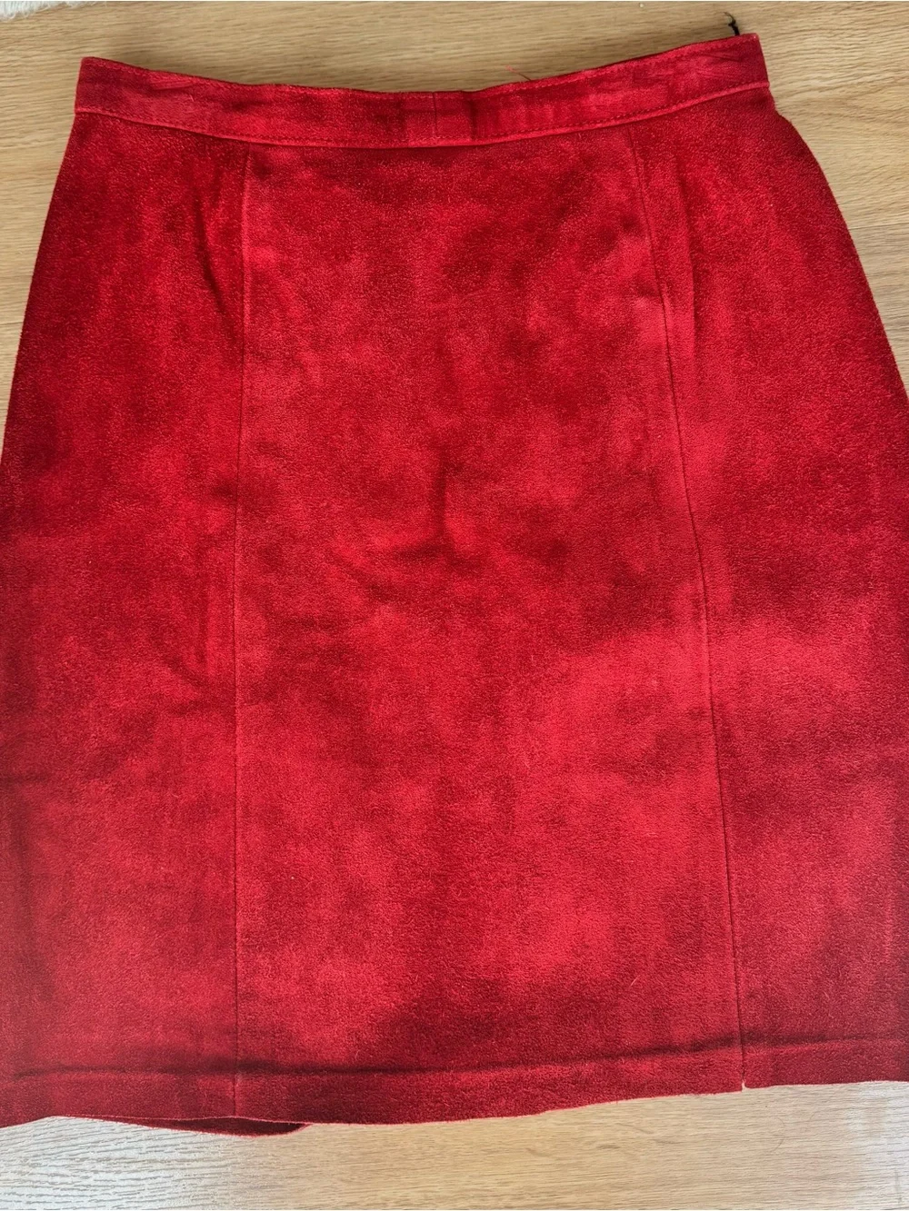 Vintage Genuine Leather Suede A-Line Skirt - Outerwear by Phoenix - Picture 2 of 7